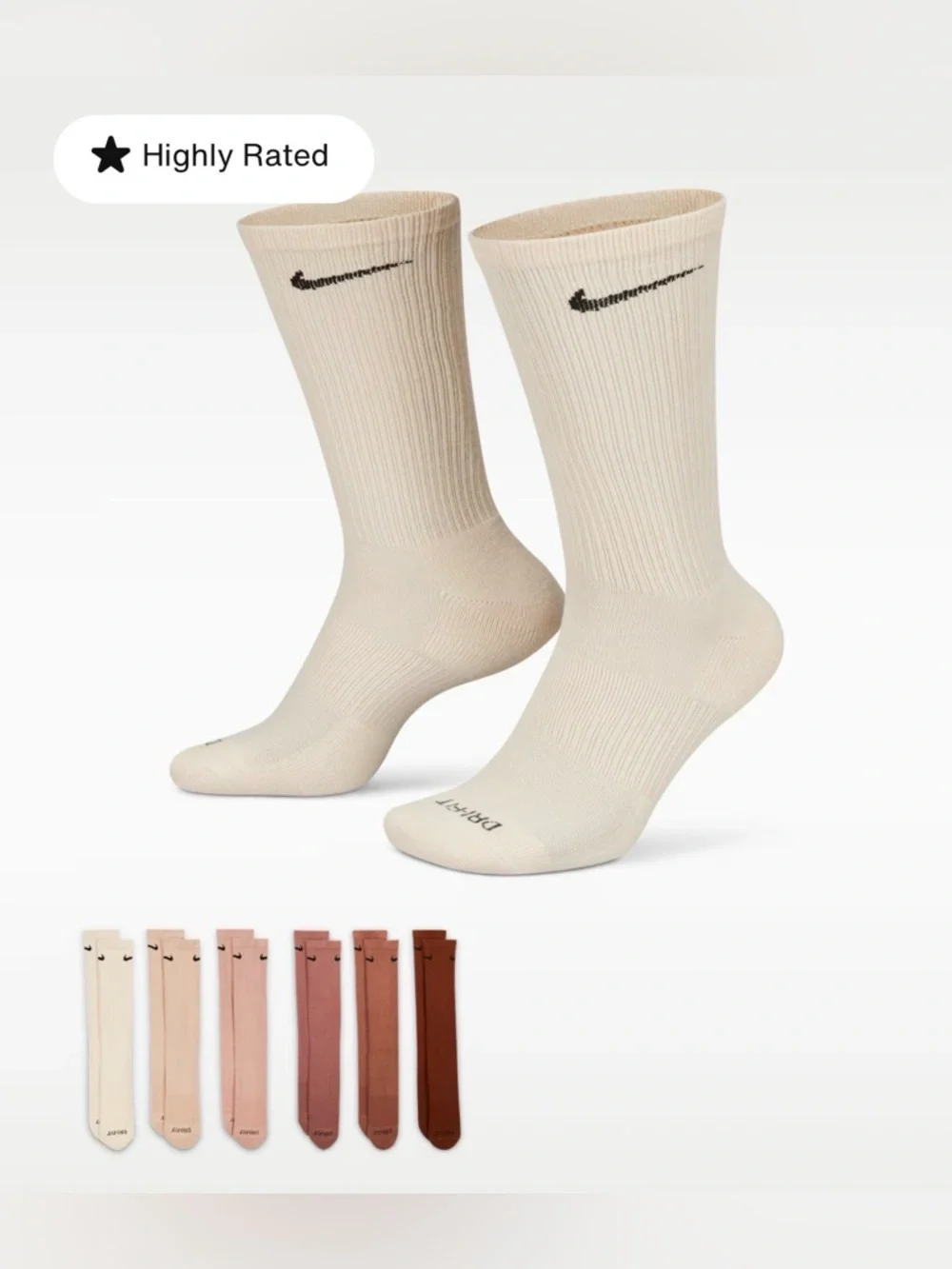 Nike Everyday Plus Cushioned Training Crew Socks (6 Pairs)